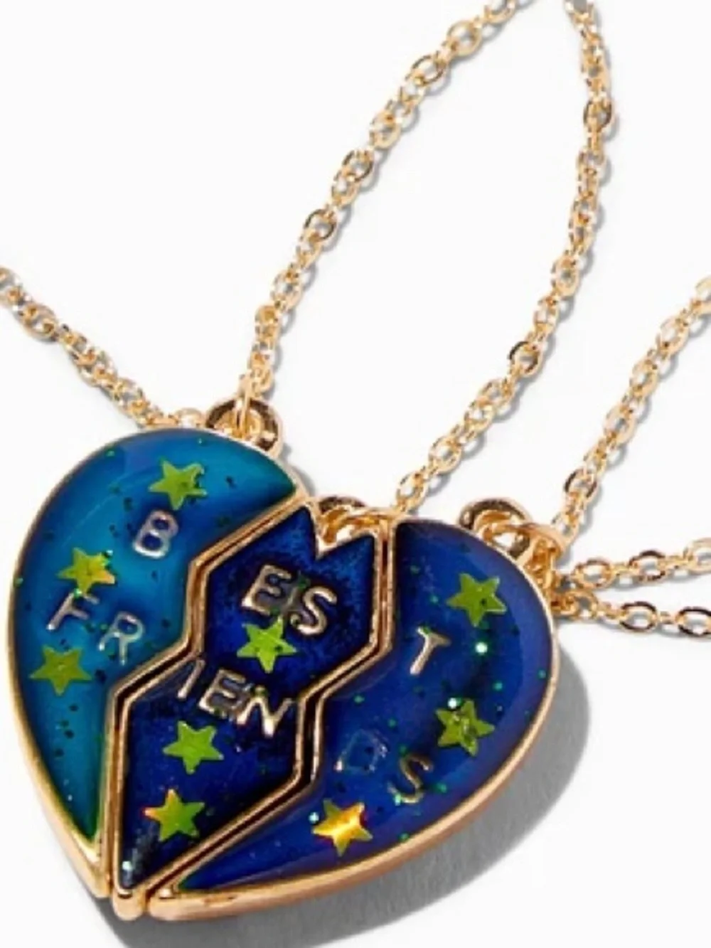 Claire's Best Friends Star Heart Mood Pendant Necklaces - 3 Pack.